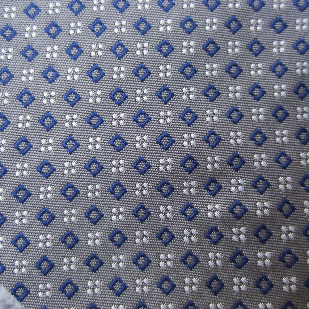 Lauren Ralph Lauren Men's Tie Blue‎ Geometric Luxury Silk Tie Made In USA…